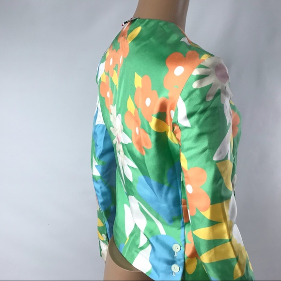 Thom Browne Women's Multicolor Floral Silk Blazer - Picture 4 of 7